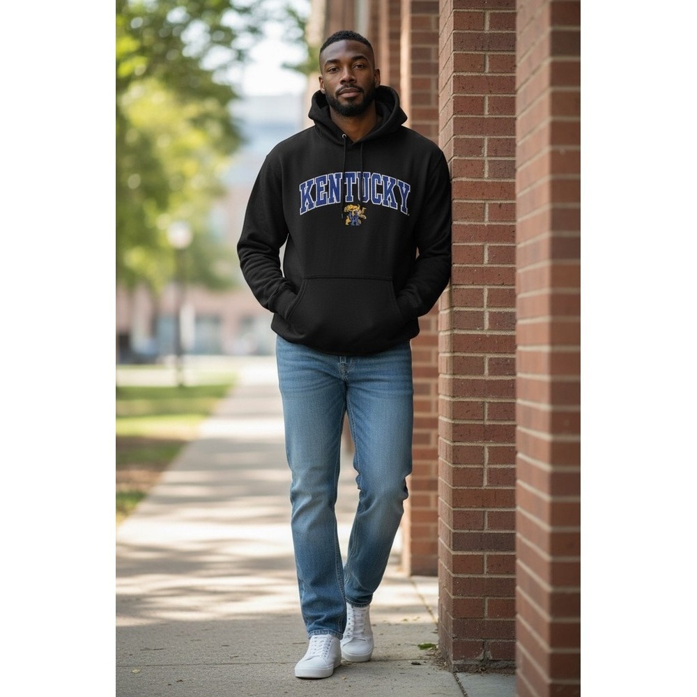 OVB Kentucky Wildcats Hoodie Unisex Adults XL Black‎ Pullover Graphic Print NCAA
